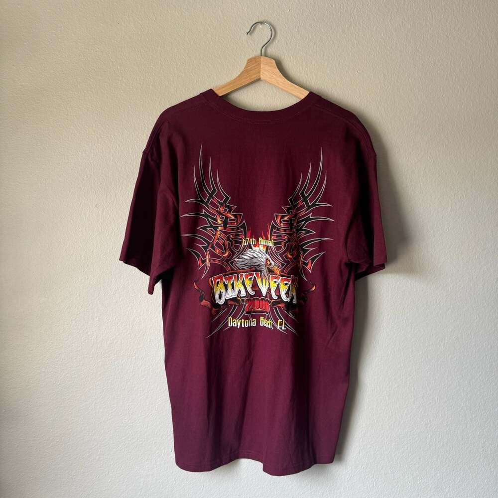 2008 Daytona Bike Week Nike Team T Shirt Eagle Tribal Biker XL